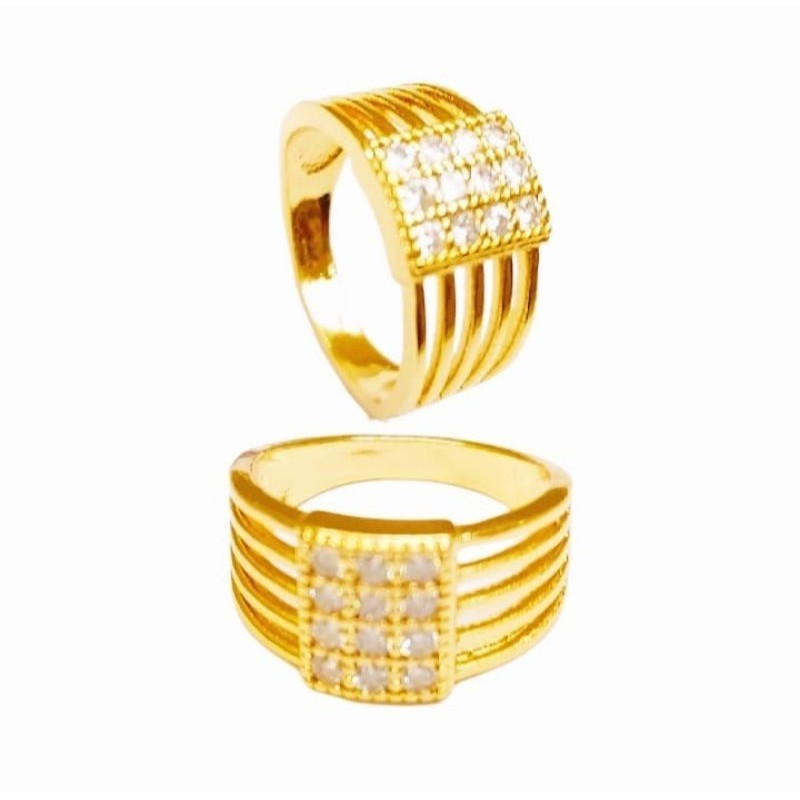 CINCIN WANITA DEWASA TERBUAT DARI BAHAN KOIN LOGAM 1991 LAPIS EMAS 24K ELEGAN TIDAK LUNTUR