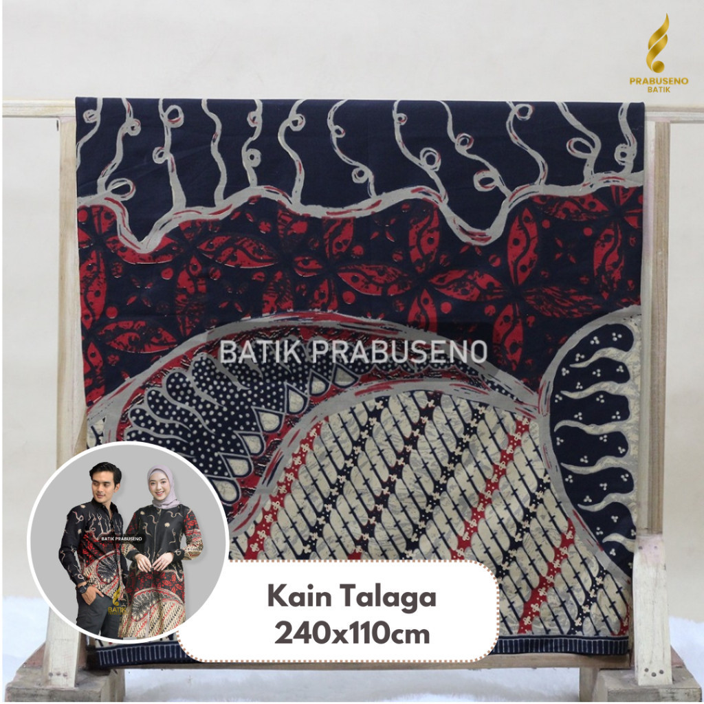 TALAGA Kain Bahan Batik Meteran Prabuseno Wanita Pria Premium Halus Motif Elegan Modern Kekinian Ter