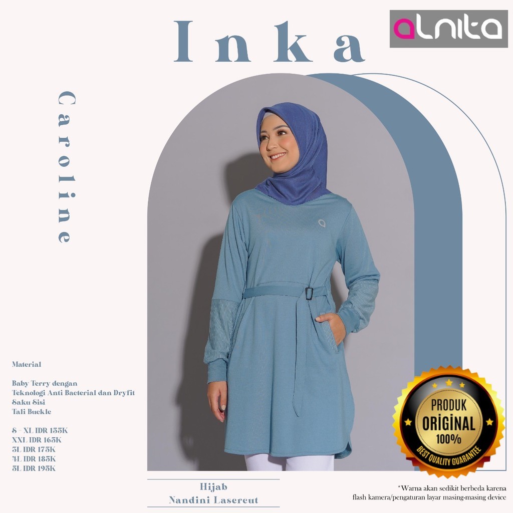 Nibras Collection - Atasan Muslim Polos Bahan Katun Inka Tunik Simple Wanita By Nibras