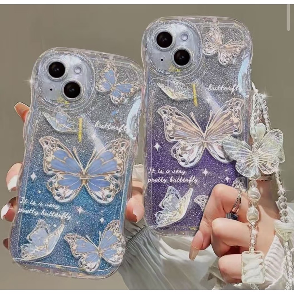【12 jam delivery】Case VIVO kupu-kupu Casing ponsel cocok untuk VIVO Y02  Y15S  Y02S Softcase Macaron
