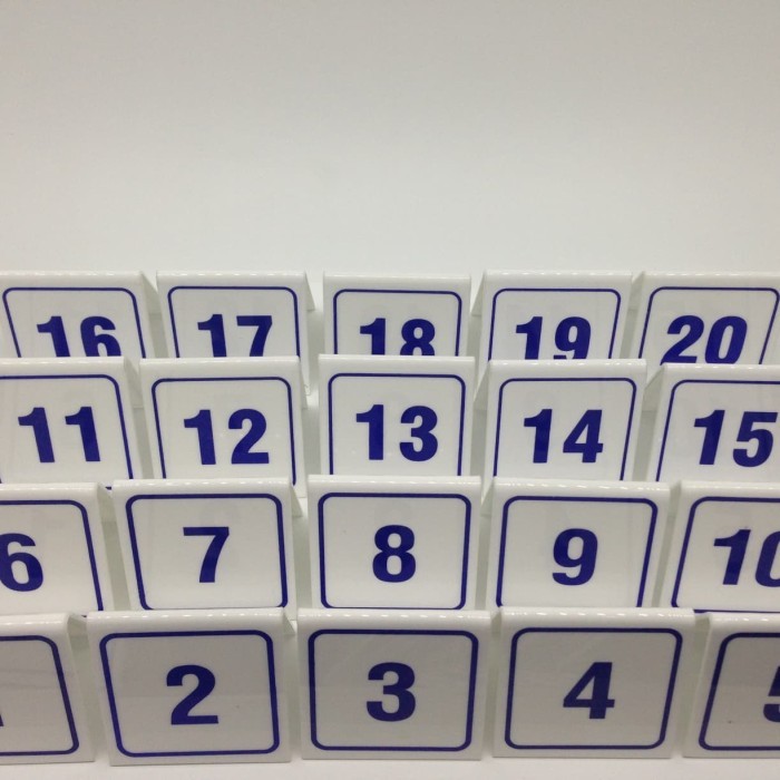 

Acrylic Nomer Meja 1-20