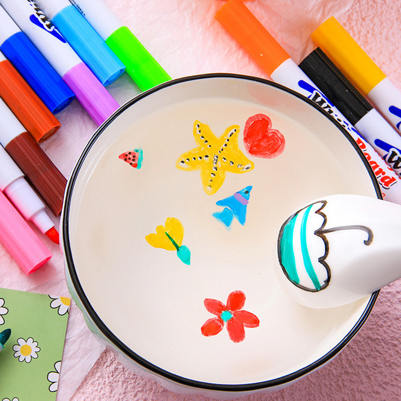 

Magical Water Painting Pen Whiteboard Markers Floating Ink Pen Doodle Water Pens Montessori Education Toys For Children