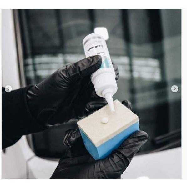 Glass Felt Block Pembersih Poles Jamur Minyak Kaca Mobil Polishing Applicator Busa Lap Kendaraan Felt Block Glass Scrub Polishing Applikator Poles jamur Minyak kaca Depan Cermin Spion Exterior Interior Mobil Motor kerak air Oil Remover Medium