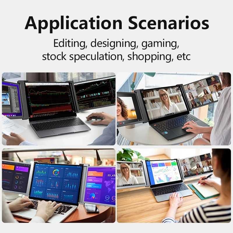Aibecy Portable Monitor Dual Screen Extender 13.3 Inch IPS 1080P - S300 - AH