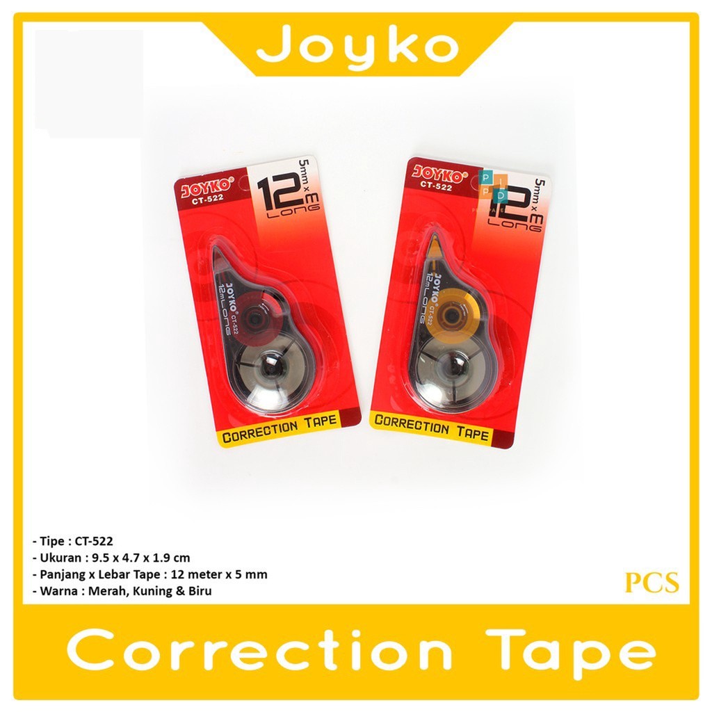 

JOYKO - Correction Tape CT-522 5mm x 12m - Pcs