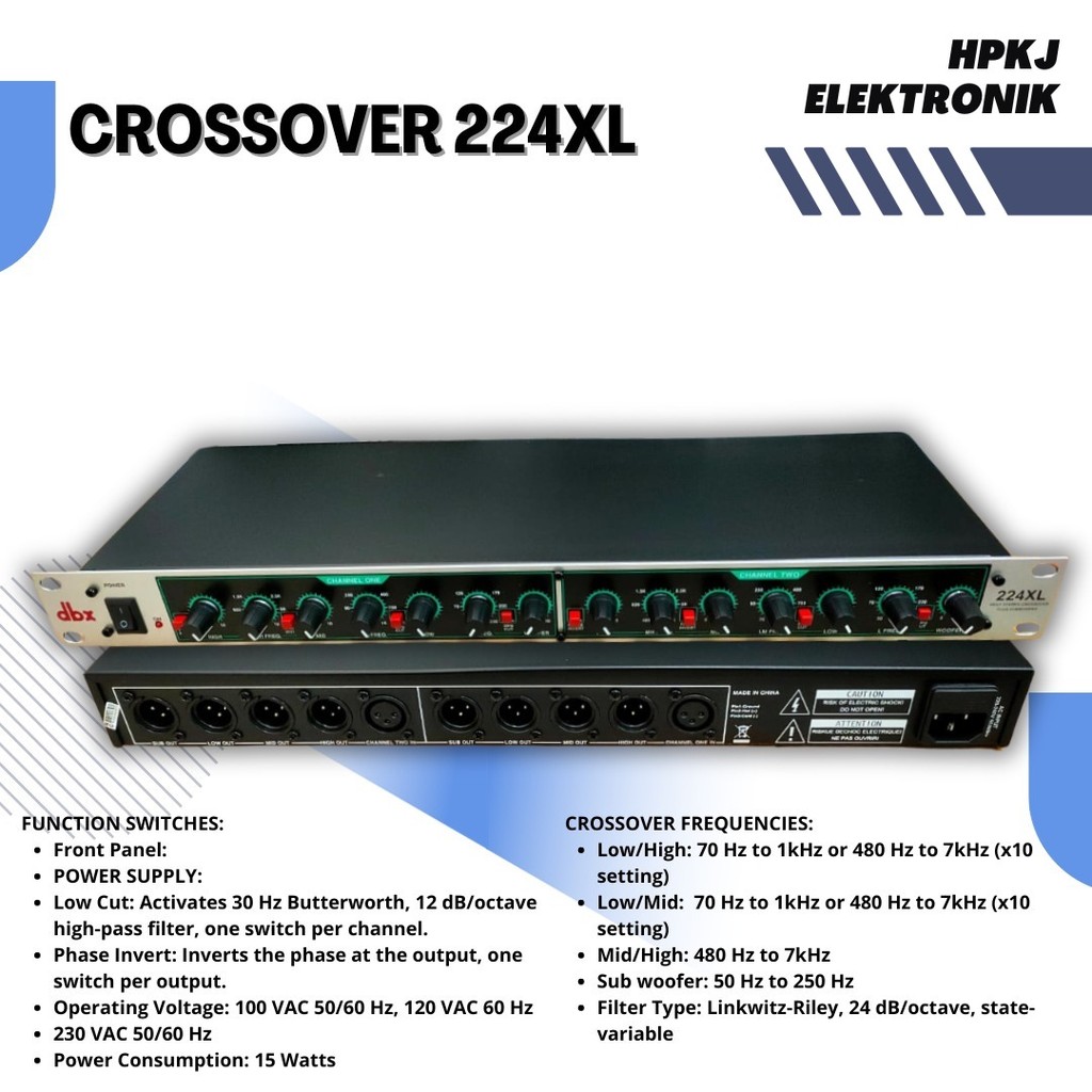CROSSOVER DBX 224 XL CROSSOVER 4WAY DBX 224XL