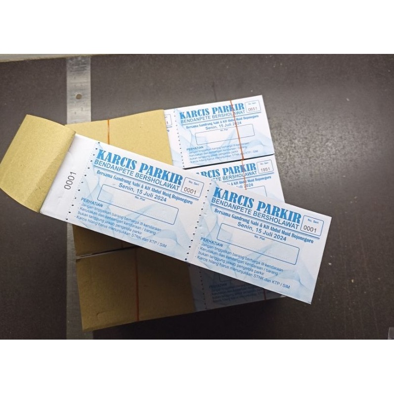 

KUPON UNDIAN, TIKET MASUK, KARCIS PARKIR ANTI LUNTUR 100%