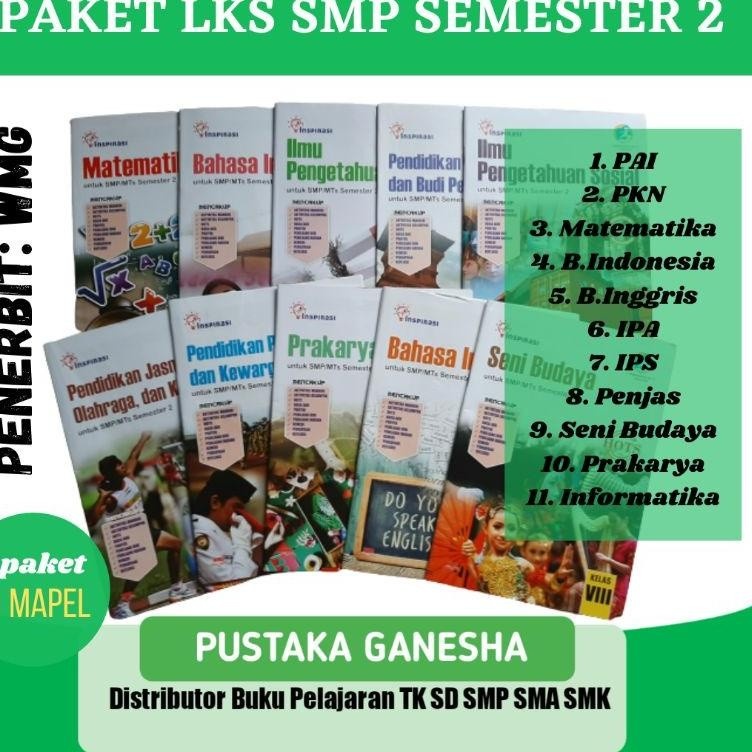 

((R-3-W > Harga 1 Paket Isi 11 Buku - LKS SMP MTS Pelajaran Umum Semester 2 Genap Kelas 7 8 9 paling laris
