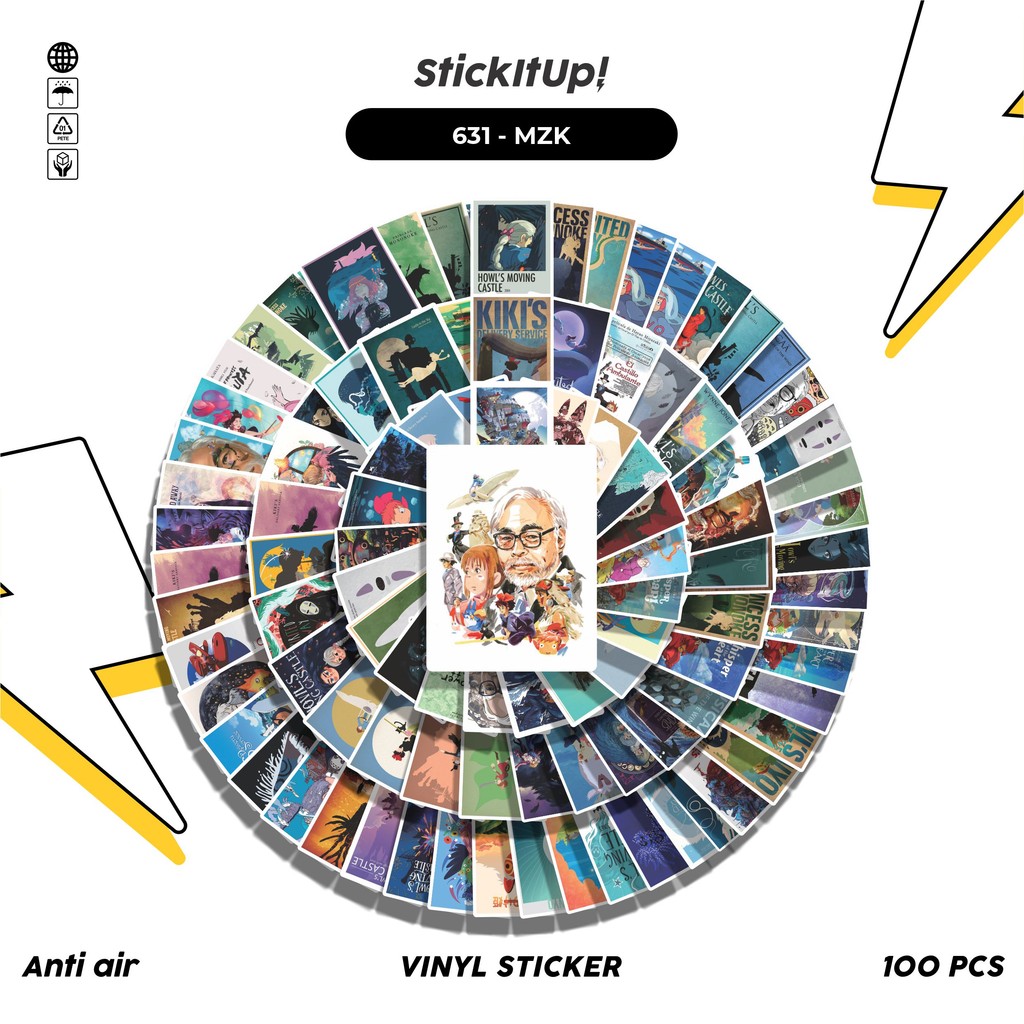 

COD 100 Pcs Stiker Miyazaki Hayao Ghibli Lucu Anti Air Untuk Dekorasi Notebook Sepeda Skateboard Handphone DIY
