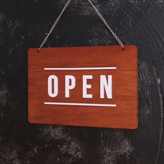 

Open Closed | Sign Board Timbul Kayu | Rectangle