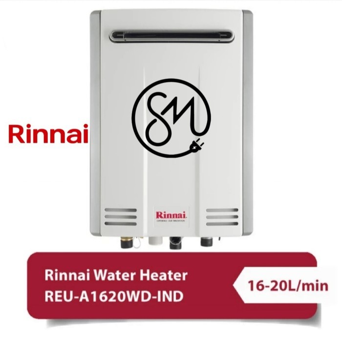Gas Water Heater Rinnai REU-A1620WD-IND Pemanas Air 1620WD