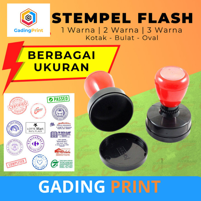 

Stempel Custom Otomatis Flash - Desain Custom, Ukuran MiniKecil, 1 Warna