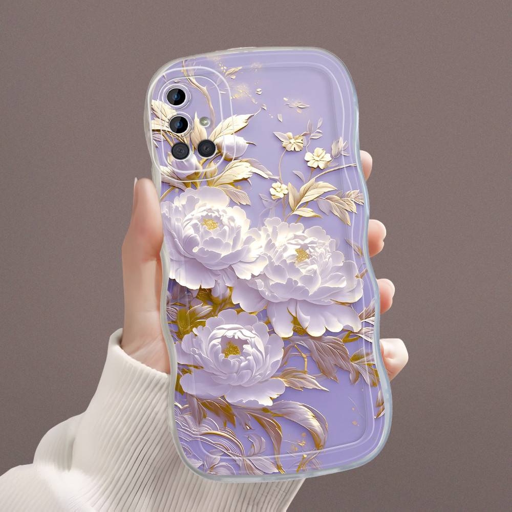 Casing Hp Untuk Compitable With Samsung A71 Big Wavy Phone Case Full Protection Camera Handphone Sof