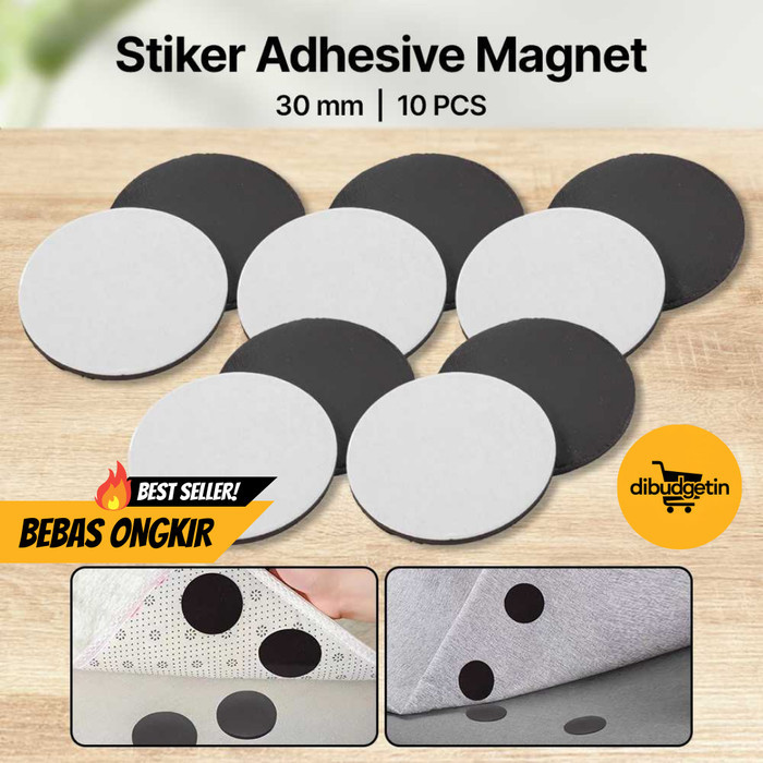 

Stiker Adhesive Magnetic Magnet Tape Model Bulat 30mm 10 PCS - JC-3M
