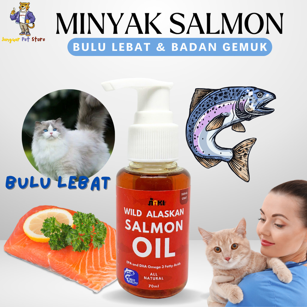 [GROSIR] MINYAK SALMON MURNI 100% - MINYAK SALMON KUCING ANJING - SALMON OIL VITAMIN - MINYAK IKAN S