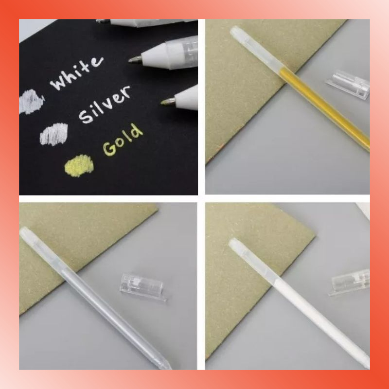

LAMMORO > AT05 Pulpen METALIK GOLD SILVER EMAS Gel Pen Pena Color Metallic Ink 29A4
