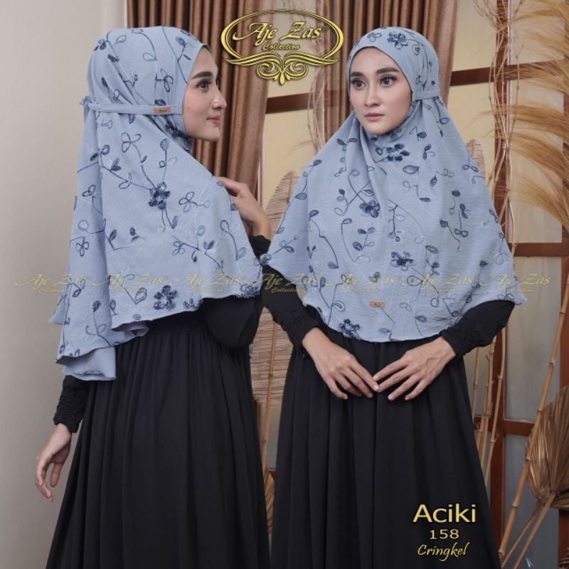 Hijab crinkle  hijab instan aciki  bergo crinkle  aje zas collection  khimar instan