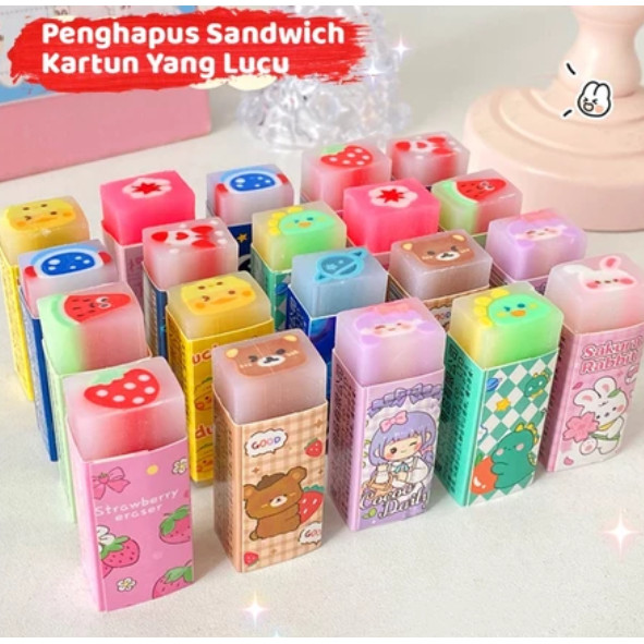

PENGHAPUS LUCU KARAKTER / ERASER PENSIL SEKOLAH BUAH ASTRONOT BERUANG BEAR GIRL HAPUSAN KARET