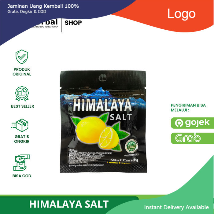 

HERBAL HIMALAYA SALT - Permen Mint Rasa Lemon dengan Garam Isi 6pcs