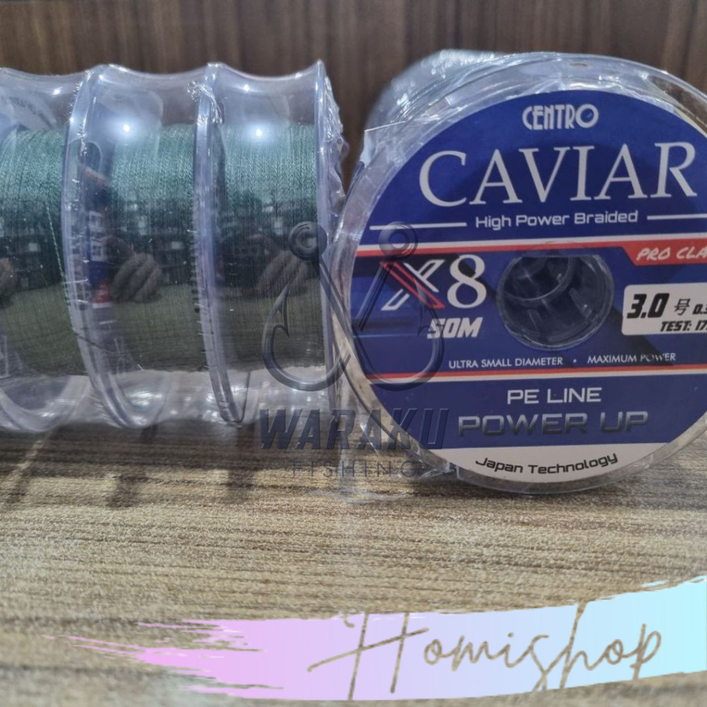 Benang PE CENTRO CAVIAR X8 50 Meter Hijau Gelap