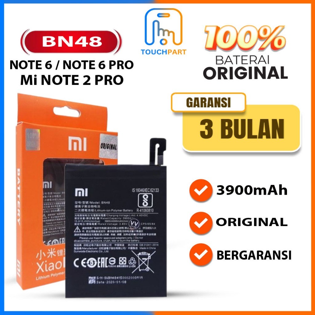BATERAI BATRE XIAOMI REDMI NOTE 6 / NOTE 6 PRO / Mi NOTE 2 PRO / BN48