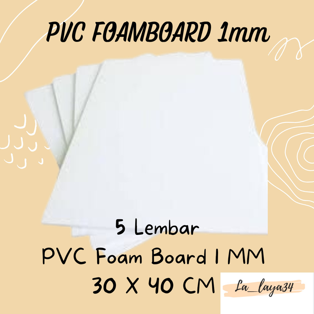 PVC FOAM BOARD 1mm 30x40cm 5lembar -lembaran putih