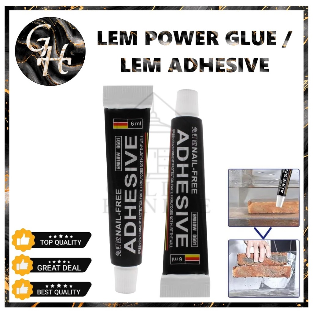 

Lem Serbaguna Adhesive 6 ML Super Kuat Power Glue Nail Free 6 ML