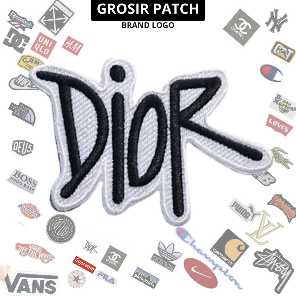 DIOR PATCH Bordir Logo Emblem/Bet Brand Clothing