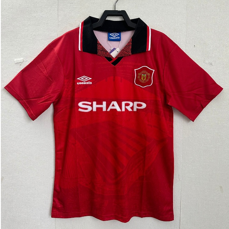 JERSEY BAJU BOLA JERSEY MU HOME RETRO VINTAGE 1994 1996 BAJU OLAHRAGA BAJU FUTSAL BAJU BOLA MU HOME 