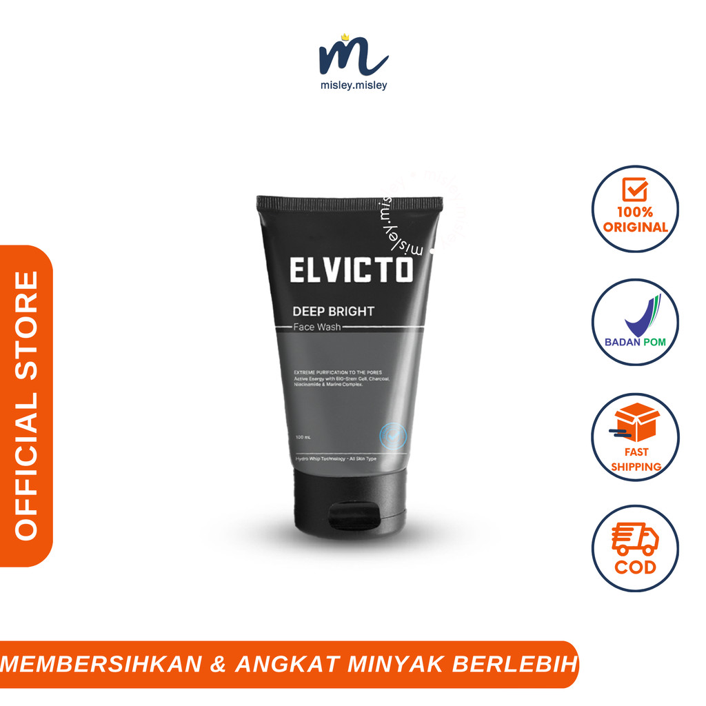 MISLEY - ELVICTO Deep Clean Face Wash 100ml Original - ELVICTO DEEP BRIGHT FACE WASH | Facial Wash P