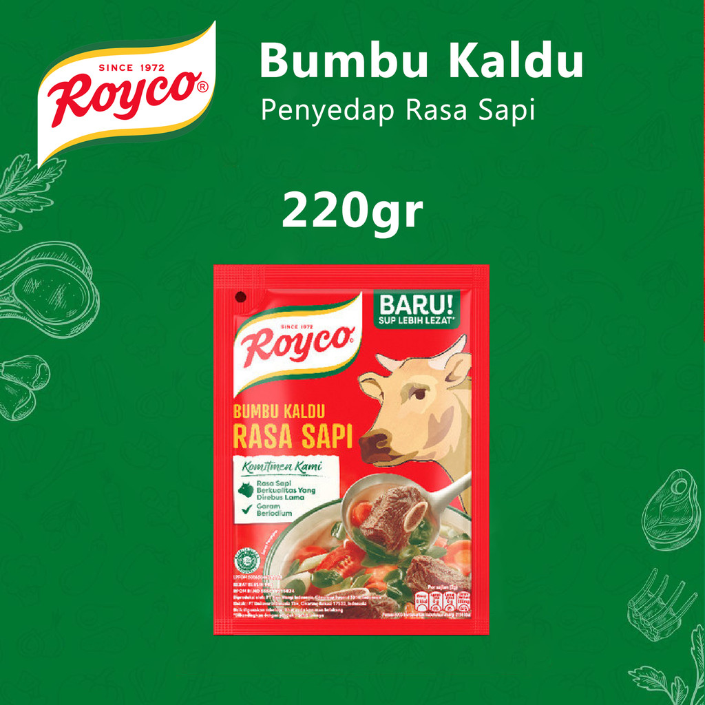 

ROYCO Bumbu Kaldu Penyedap Rasa Sapi 220 g Rasa Masakan Lebih Nikmat