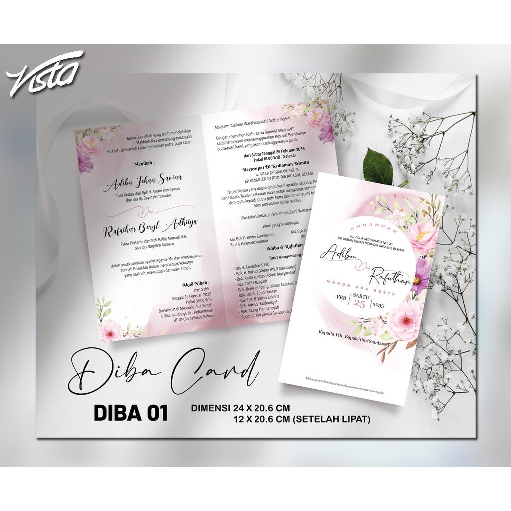Blangko  diba card 01  Wedding Invitation