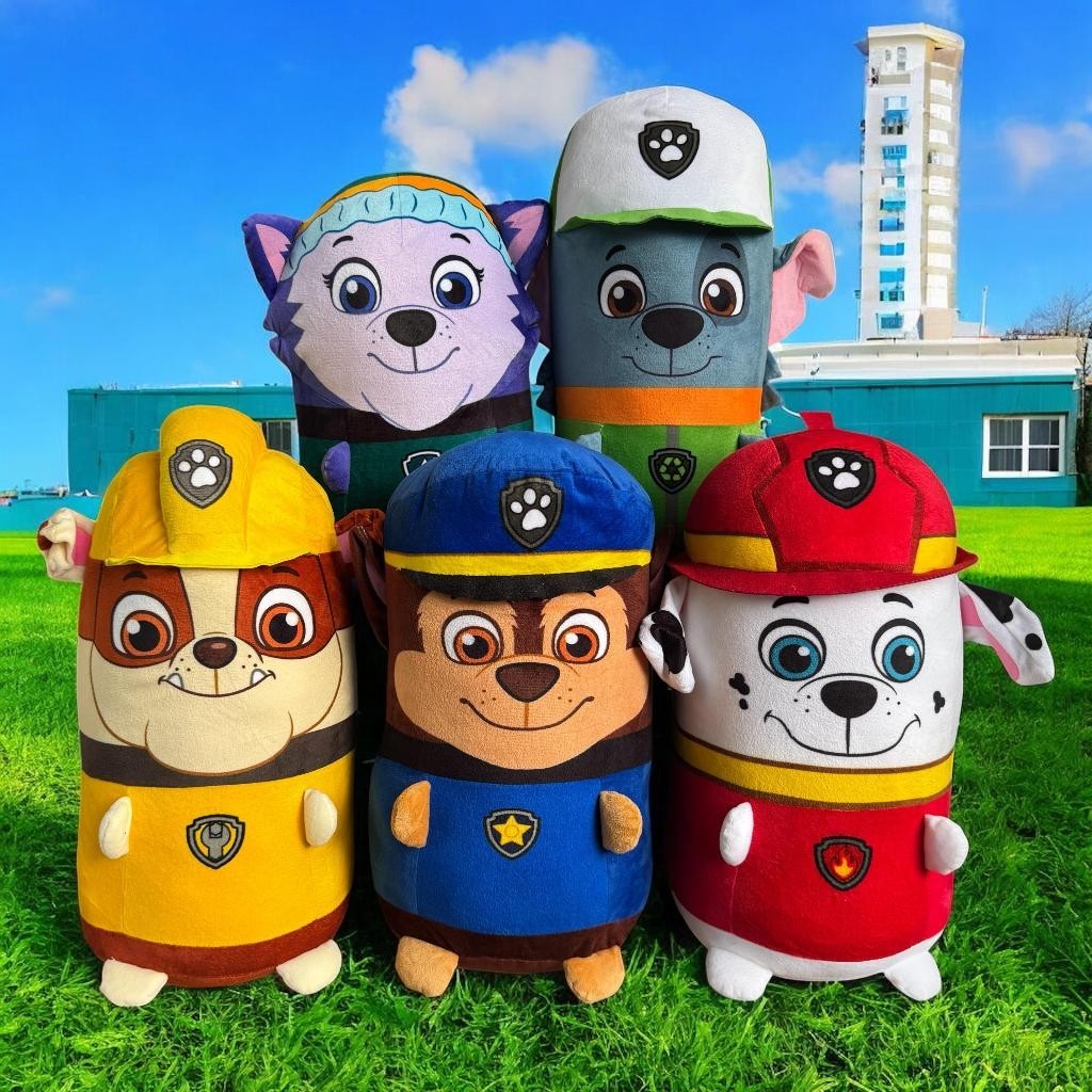 Boneka Paw Patrol Capsule 45x25 cm Chase  / Rocky / Rubble / Marshall / Everest - Limited Edition