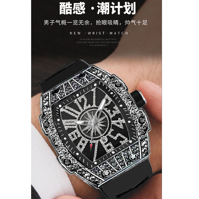 

Zido Jam Tangan Kuarsa Baru Kelas Tinggi Jam Tangan Pria Kalender Berhias Berlian Trendy Keren Dominan Bercahaya