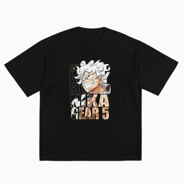 Baju Kaos Sablon Desain Sendiri Custom Satuan Gambar LUFFY ONEPIECE Logo Nama Kata Kata Tulisan untu