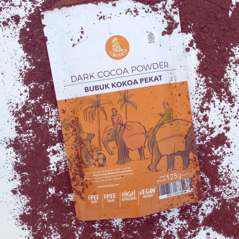 

Bubuk Coklat Gluten Free Dark Cocoa Timurasa 500gr dan 125g