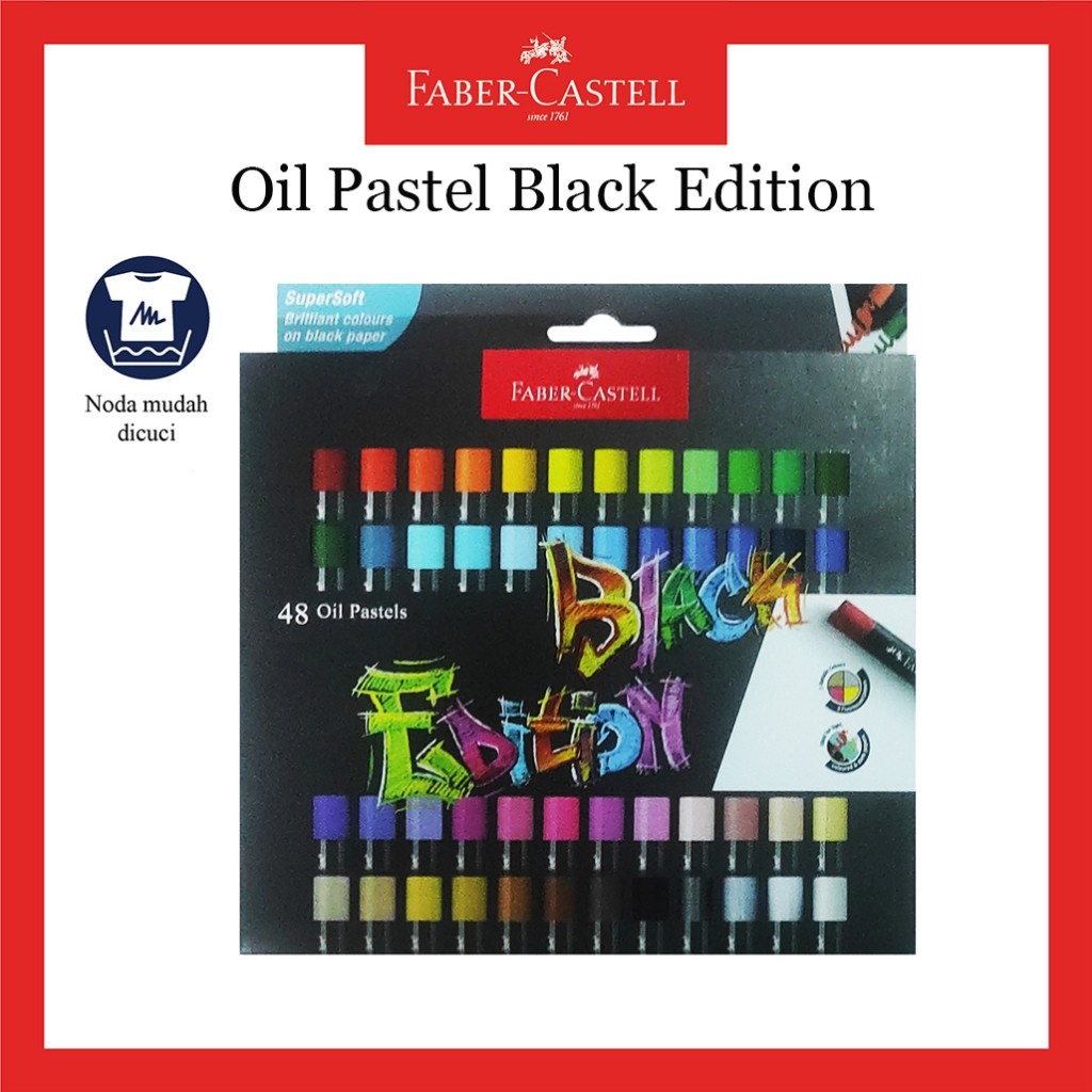 

Black Edition Oil Pastel Set- 48 Warna / Crayon Krayon Faber CastellCO
