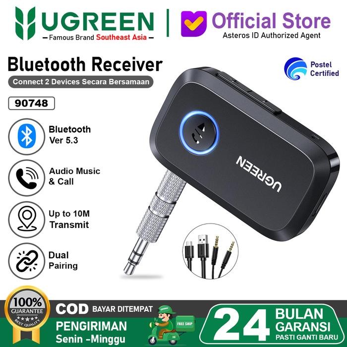 UGREEN Car Bluetooth 5.3 Audio Receiver With Audio & Mic 90748