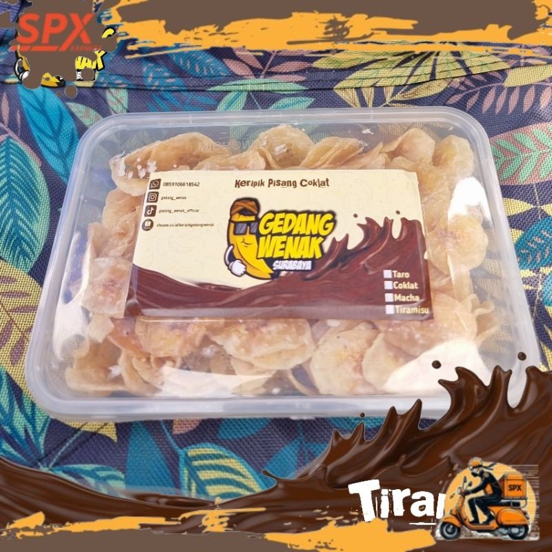 

GUTDAY Keripik Pisang Coklat Lumer / Varian Tepak Rasa Tiramisu JZL