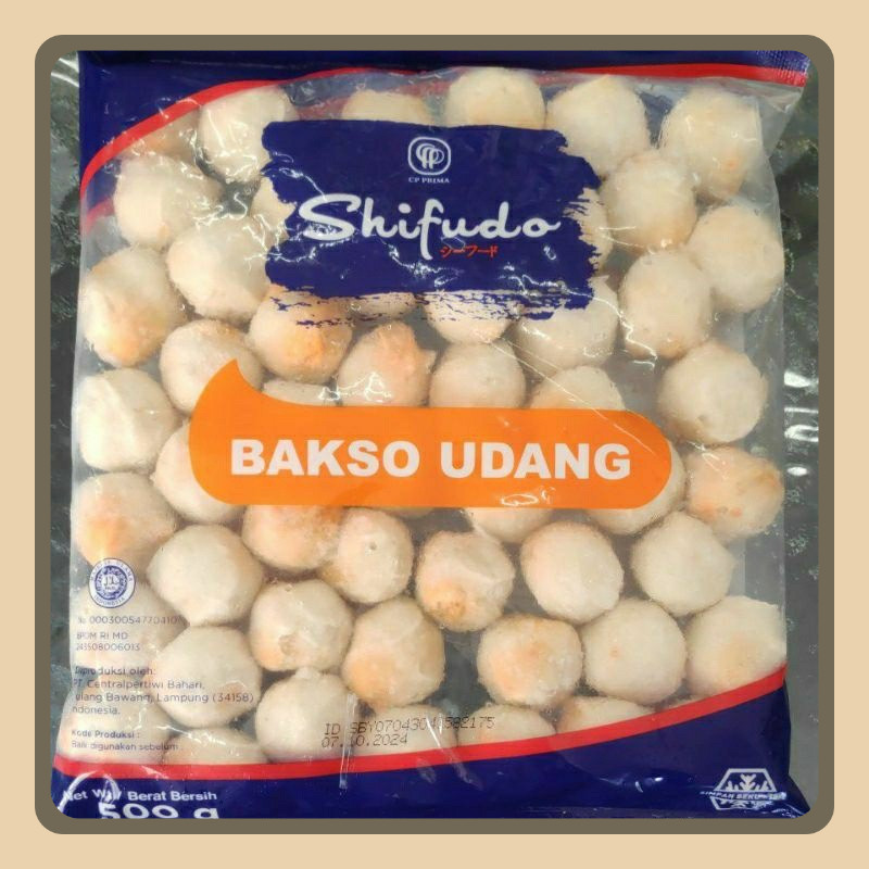 

Shifudo Bakso Udang Halal 500g Isi 50 Butir Kecil
