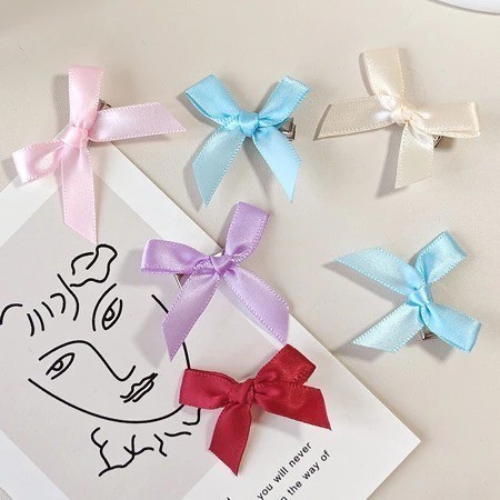 BS - JEPIT PITA H701 1 PCS JEPIT BASIC ALA JENNIE POLOS MINI SIMPLE COQUETTE SATIN SILK  HAIRPIN