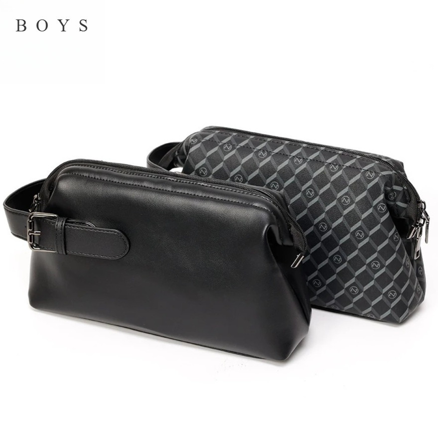 Tas Tangan Kulit Pouch Pria Kulit Clutch Kulit Pria