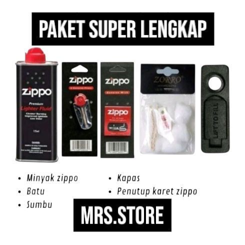 Zippo Original - Paket Super Lengkap Minyak Zippo Original 125ml isi ulang korek
