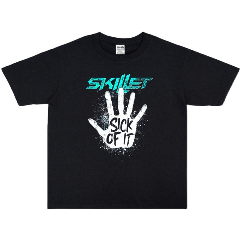 Skillet BAND Kaos Distro lengan pendek baju Pria wanita Kapas murni