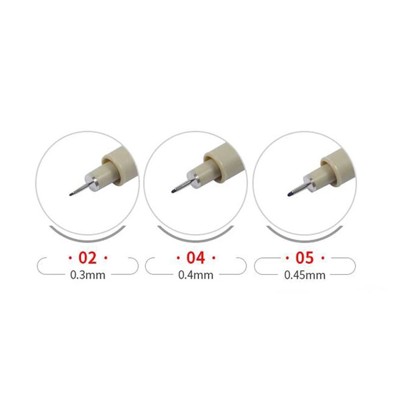 

1/3 Piece Pigma Pen Micron Marker Pen 003 005 01 02 03 04 05 08 1 2 3 BR Brush Different Tip Black Fineliner Sketching Pen