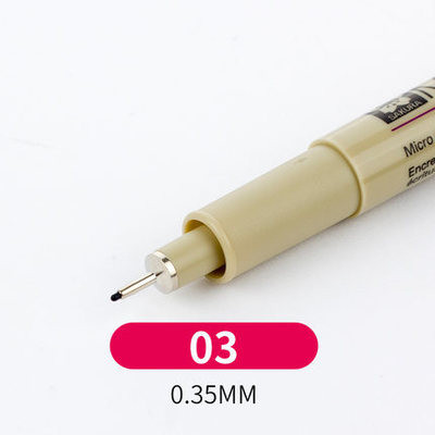 

1/3PC Pigment Liner Pigma Pen Fine Line Sketching Markers Different Tip Black Fineliner StylographsDrawing Pens Copic Supplier