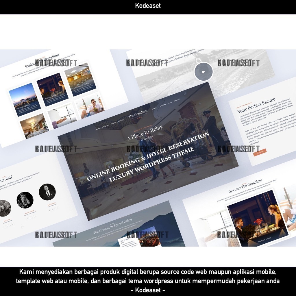 WORDPRESS THEME ONLINE BOOKING TRAVEL - GRANDIUM   D5102 TEMA TEMPLATE WEB BY KODEASET LISENSI ORIGI