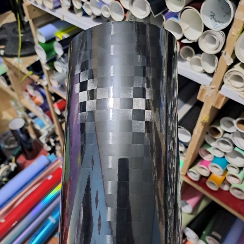 COD Sticker Skotlet Carbon Spreadtow Sticker Karbon Motif Kotak Kotak Stiker Scotlite Carbon Kevlar 