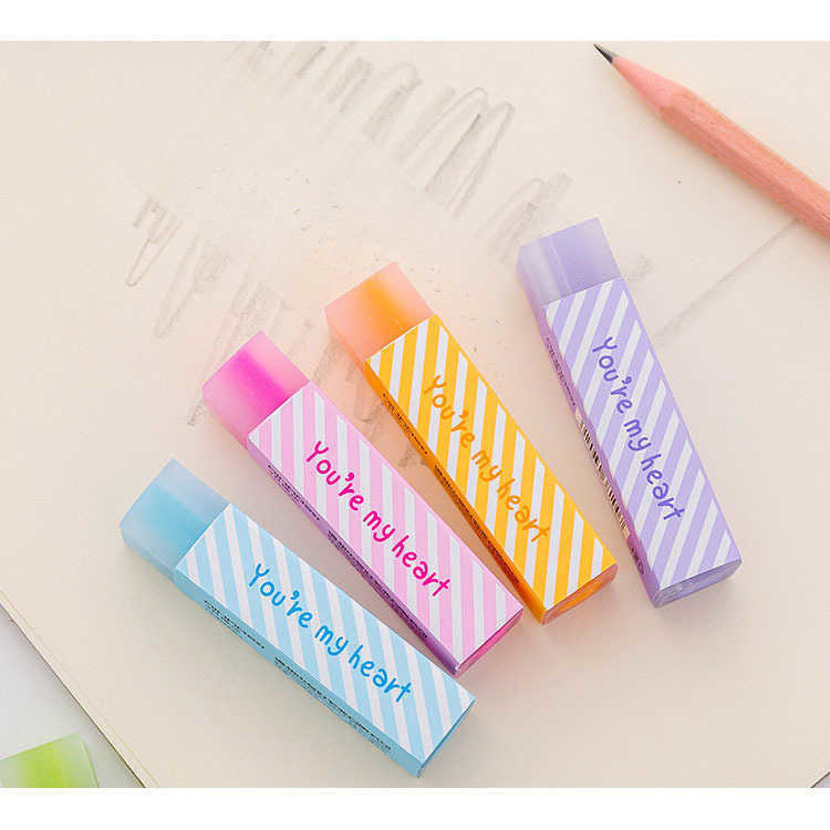 

Ellen Brook 1 PCS 2B Cute Candy Color Soft Erasers For Kids Rubber Toy Kawaii Stationery School Office Supplies Creative Eraser