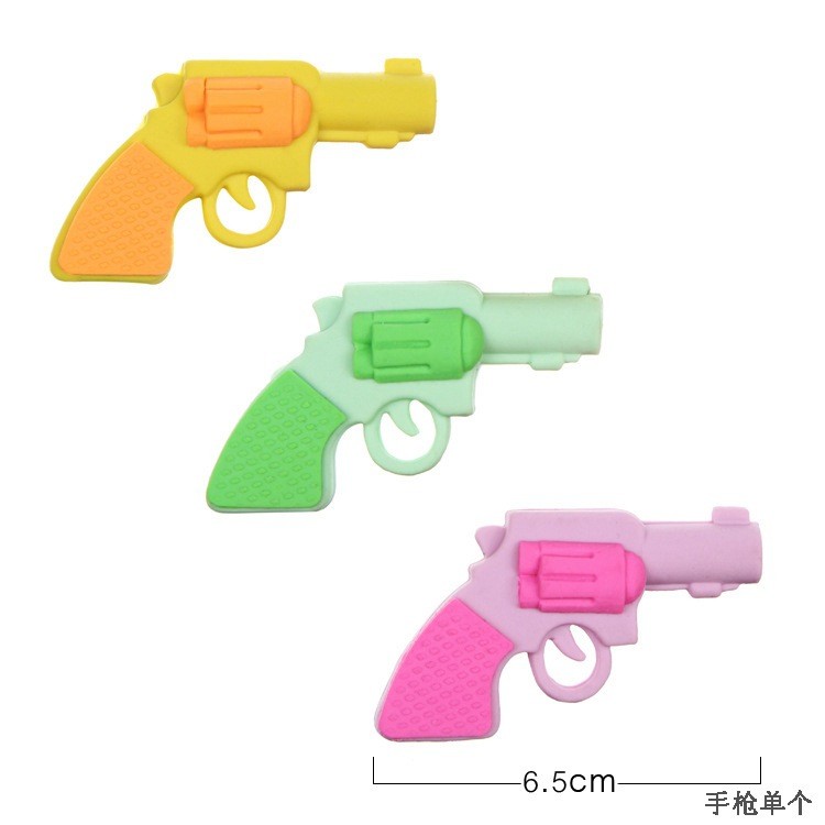 

1 Pcs Creative Removable Lovely Gun Eraser /cartoon Rubber Students Erasers/stationery/children Gift Erasers